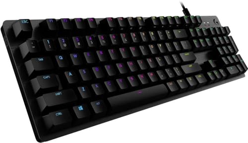 Logitech G512 mechanische Gaming-Tastatur, GX-Red Linear Switches, LIGHTSYNC RGB-Beleuchtung, USB-Durchschleife, Aluminium-Gehäuse, Programmierbare F-Tasten, US QWERTY-Layout - Schwarz Logitech G512 mechanische Gaming-Tastatur, GX-Red Linear Switches, LIGHTSYNC RGB-Beleuchtung, USB-Durchschleife, Aluminium-Gehäuse, Programmierbare F-Tasten, US QWERTY-Layout - Schwarz von Logitech G