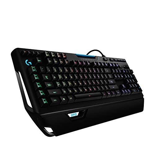 Logitech G910 Orion Spectrum mechanische Gaming-Tastatur, Taktile Romer-G Switches, RGB-Beleuchtung, 9 Programmierbare G-Tasten, Anti-Ghosting, ARX-Zweitbildschirm Feature, Skandinavisches-Layout, Schwarz von Logitech G