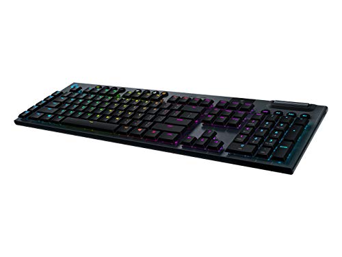 Logitech G915 LIGHT SPEED wireless mechanical gaming keyboard, Clicky GL-button switch with low profile LIGHTSYNC RGB, Ultra Slim, 30+ hours of battery life, wireless connection, QWERTZ layout Logitech G915 LIGHT SPEED wireless mechanical gaming keyboard, Clicky GL-button switch with low profile LIGHTSYNC RGB, Ultra Slim, 30+ hours of battery life, wireless connection, QWERTZ layout von Logitech G