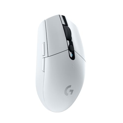 Logitech G305 LIGHTSPEED kabellose Gaming-Maus mit HERO 12K DPI Sensor, Wireless Verbindung, 6 programmierbare Tasten, 250 Stunden Akkulaufzeit, Leichtgewicht, PC/Mac - Weiß von Logitech G