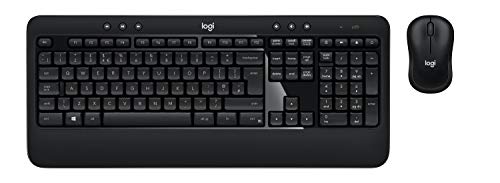 Logitech Advanced Combo RF Wireless Tastatur Schweiz Schwarz – Tastaturen (Standard, RF Wireless, Schwarz, Maus im Lieferumfang enthalten) von Logitech