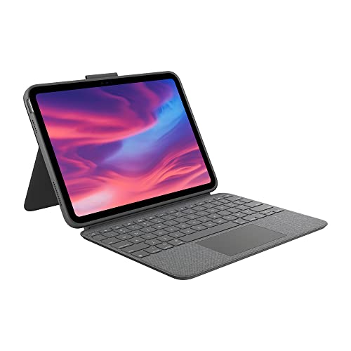 Logitech Combo Touch Case mit Abnehmbarer Tastatur für iPad (10. Generation), großes Präzisions-Trackpad, hintergrundbeleuchtete Tastatur in Standardgröße - English Layout von Logitech