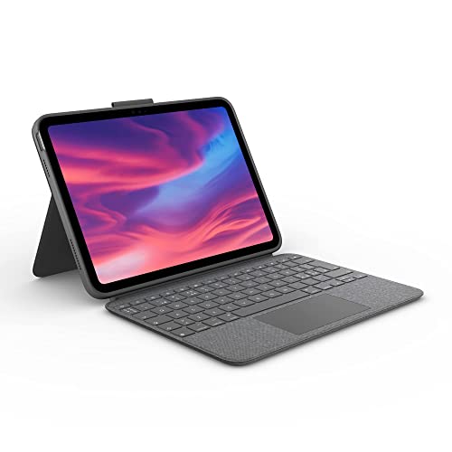 Logitech Combo Touch Case mit abnehmbarer Tastatur für iPad (7th, 8th, 9th & 10th gen & iPadOS 13.4 oder neuer) - PAN Nordic Layout, Graphit von Logitech