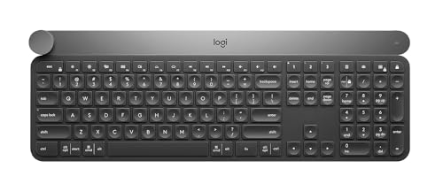 Logitech Craft Kabellose Tastatur, Bluetooth & 2.4 GHz Wireless Verbindung, Automatische Tastenbeleuchtung, Multi-Device, PC/Mac, US International QWERTY-Layout - Graphit von Logitech