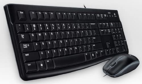 Logitech Desktop MK120, HU USB QWERTZ Ungarisch Schwarz - Tastaturen (HU, Verkabelt, USB, QWERTZ, Schwarz, Maus enthalten) von Logitech