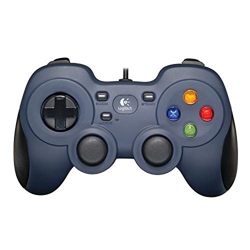 Logitech F310 kabelgebundenes Gamepad, Controller mit Konsolenartigem Layout, 4 Tasten D-Pad, XInput/DirectInput, Komfortable Griffflächen, 1,8 m Kabel, PC - Blau/Grau Logitech F310 kabelgebundenes Gamepad, Controller mit Konsolenartigem Layout, 4 Tasten D-Pad, XInput/DirectInput, Komfortable Griffflächen, 1,8 m Kabel, PC - Blau/Grau von Logitech G