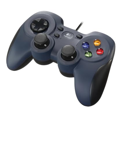 Logitech F310 kabelgebundenes Gamepad, Controller mit Konsolenartigem Layout, 4 Tasten D-Pad, XInput/DirectInput, Komfortable Griffflächen, 1,8 m Kabel, PC - Blau/Grau von Logitech G