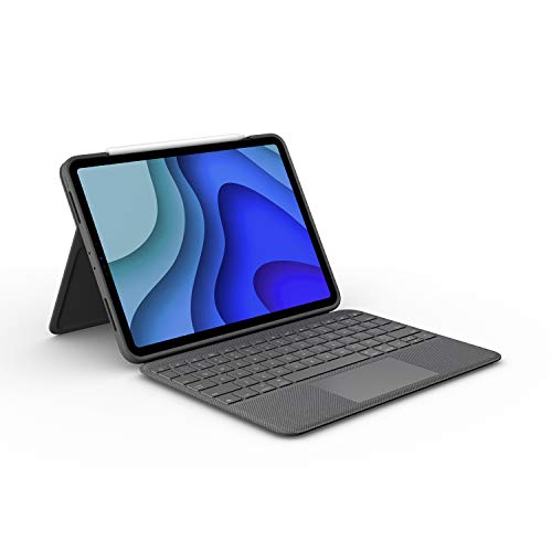 Logitech Folio Touch Tastatur-Case für iPad Pro 11 Zoll (1., 2., 3. und 4. Generation – 2018, 2020, 2021, 2022) Hintergrundbeleuchtung, Trackpad, Smart Connector, Deutsches QWERTZ Layout - Grafit von Logitech