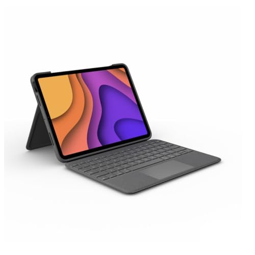 Logitech Folio Touch iPad Hülle Tastatur für iPad Air 4. Gen 5. Gen 2020, 2022, Spanisches QWERTY-Layout - Grau von Logitech