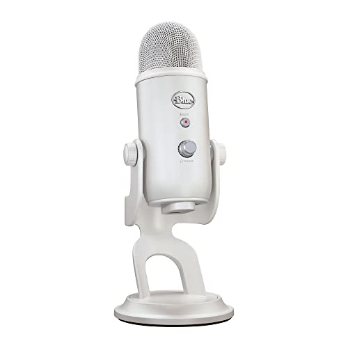 Logitech G Blue Yeti USB-Gaming-Mikrofon in Premiumqualität für Streaming, Blue VO!CE-Software, PC, Podcast, Studio, Computer-Mikrofon, Exklusive Streamlabs-Themes, Sonderedition - Weiß von Logitech