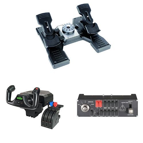Logitech G Saitek PRO Flight Rudder Pedals + Logitech G Saitek PRO Flight Yoke System + Logitech G Saitek Pro Flight Switch Panel Logitech G Saitek PRO Flight Rudder Pedals + Logitech G Saitek PRO Flight Yoke System + Logitech G Saitek Pro Flight Switch Panel von Logitech