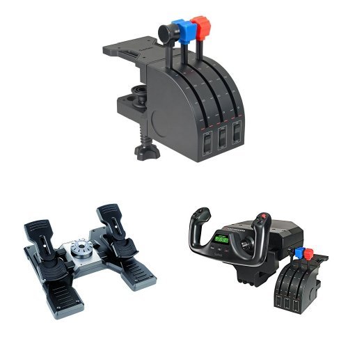 Logitech G Saitek PRO Flight Throttle Quadrant + Logitech G Saitek PRO Flight Rudder Pedals + Logitech G Saitek PRO Flight Yoke System Logitech G Saitek PRO Flight Throttle Quadrant + Logitech G Saitek PRO Flight Rudder Pedals + Logitech G Saitek PRO Flight Yoke System von Logitech