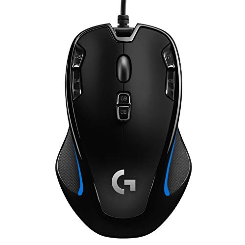 Logitech G300s Gaming-Maus mit 2,5K DPI Sensor, USB-Anschluss, RGB-Beleuchtung, 9 programmierbare Tasten, Taste zur DPI-Umschaltung, anpassbare Spielprofile, Ultraleicht, PC/Mac - Schwarz von Logitech G