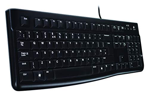 Logitech K120 USB-Tastatur, Schwarz – Tastatur (Standard, mit Kabel, USB, Schwarz) von Logitech