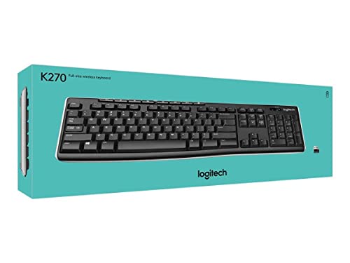 Logitech K270 Kabellose Tastatur für Windows, Französisches AZERTY-Layout - Schwarz von Logitech