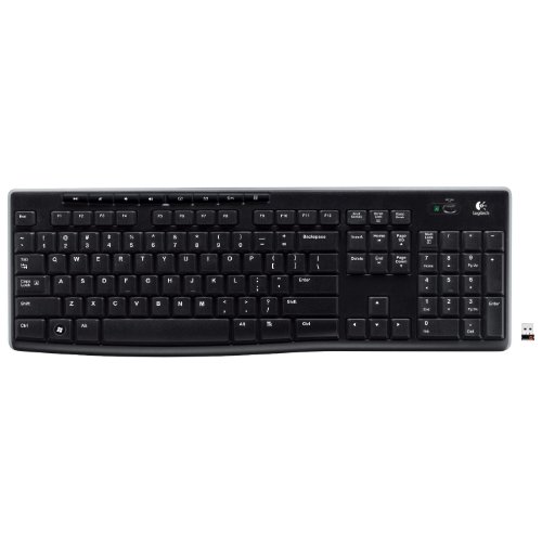 Logitech K270 Kabellose Tastatur, 2.4 GHz Verbindung via Unifying USB-Empfänger, 8 Multimedia- und Schortcut-Tasten, Spritzwassergeschützt, 2-Jahre Batterielaufzeit, Schweizer QWERTZ-Layout Logitech K270 Kabellose Tastatur, 2.4 GHz Verbindung via Unifying USB-Empfänger, 8 Multimedia- und Schortcut-Tasten, Spritzwassergeschützt, 2-Jahre Batterielaufzeit, Schweizer QWERTZ-Layout von Logitech