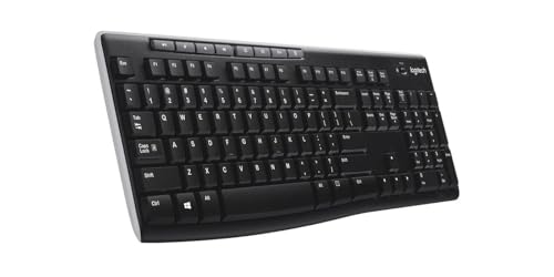 Logitech K270 Kabellose Tastatur für Windows, Skandinavisches QWERTY-Layout - Schwarz von Logitech
