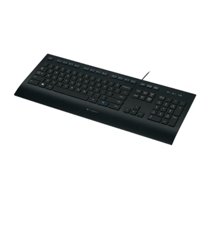 Logitech K280e Pro Kabelgebundene Business Tastatur für Windows, Linux und Chrome, USB-Anschluss, Handballenauflage, Spritzwassergeschützt, PC/Laptop, Französisches AZWERTY-Layout - Schwarz von Logitech