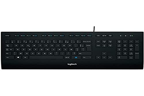 Logitech K280e Pro Kabelgebundene Business Tastatur für Windows, Linux und Chrome, USB-Anschluss, Handballenauflage, Spritzwassergeschützt, PC/Laptop, Französisches AZWERTY-Layout - Schwarz von Logitech