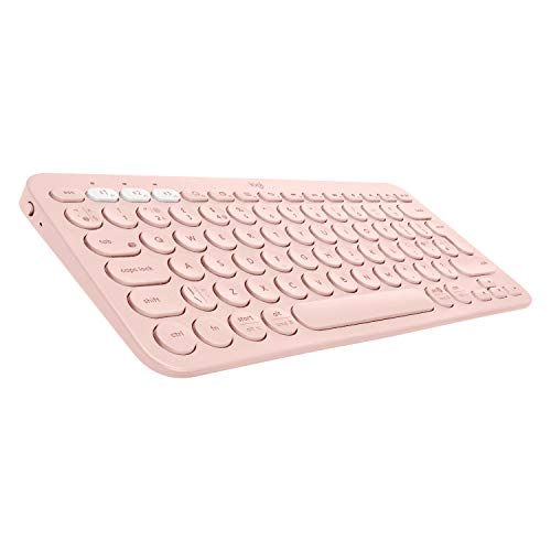 Logitech K380 Kabellose Bluetooth-Tastatur, Multi-Device & Easy-Switch Feature, Windows- und Apple-Shortcuts, PC/Mac/Tablet/Handy/Apple iOS+TV, US QWERTY-Layout - Rose Logitech K380 Kabellose Bluetooth-Tastatur, Multi-Device & Easy-Switch Feature, Windows- und Apple-Shortcuts, PC/Mac/Tablet/Handy/Apple iOS+TV, US QWERTY-Layout - Rose von Logitech