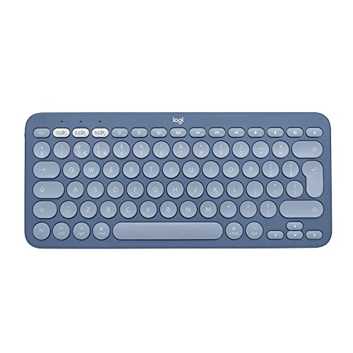 Logitech K380 Multi-Device Bluetooth Tastatur für Mac, Kompatibel mit macOS, iOS, iPadOS, Englishes QWERTY - Blau von Logitech