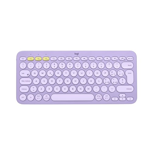 Logitech K380 Multi-Device Bluetooth Wireless Keyboard, Italienisches QWERTY - Lila von Logitech