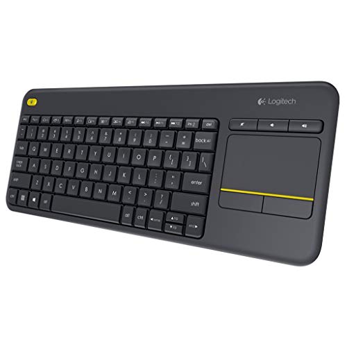 Logitech K400 Plus Kabellose Touch-TV-Tastatur mit integriertem Touchpad, Belgisches AZERTY-Layout - Schwarz Logitech K400 Plus Kabellose Touch-TV-Tastatur mit integriertem Touchpad, Belgisches AZERTY-Layout - Schwarz von Logitech