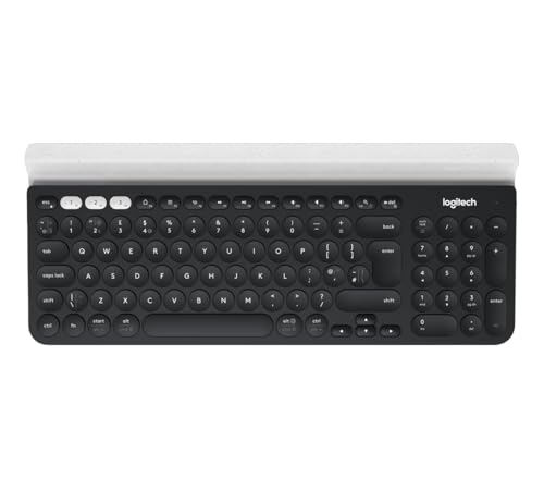 Logitech K780 Kabellose Bluetooth Tastatur - Skandinavisch (QWERTY) - schwarz - mit integrierter Halterung PC/Mac/Tablet/Smartphone - [Bulk - Ohne Verpackung] von Logitech