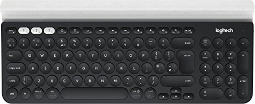 Logitech K780 Kabellose Tastatur, Bluetooth & 2.4 GHz Verbindung, Multi Device & Easy-Switch Feature, Integrierte Halterung, PC/Mac/Tablet/Smartphone, Italienisches QWERTY-Layout - dunkelgrau/weiß von Logitech
