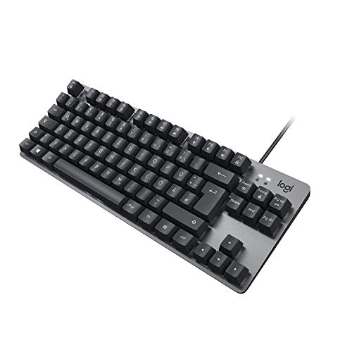 Logitech K835 TKL Mechanische Tastatur aus Aluminium – Tenkeyless Tastatur ohne Ziffernblock für PC, mit einem kompakten und komfortablen Design von Logitech