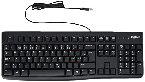 Logitech K120 Kabelgebundene Tastatur für Windows, Skandinavisches QWERTY-Layout - Schwarz von Logitech