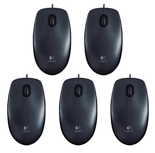 Logitech M100 Maus schnurgebunden (schwarz | 5er Pack) von Logitech