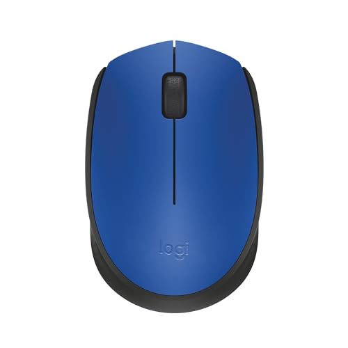 Logitech M171 Kabellose Maus, 2.4 GHz Verbindung via USB-Empfänger, Optischer Sensor, 12-Monate Akkulaufzeit, Für Links- und Rechtshänder, 3 Tasten, PC/Mac - Blau von Logitech