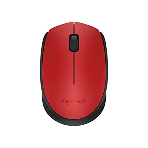 Logitech M171 Kabellose Maus, 2.4 GHz Verbindung via USB-Empfänger, Optischer Sensor, 12-Monate Akkulaufzeit, Für Links- und Rechtshänder, 3 Tasten, PC/Mac - Rot von Logitech