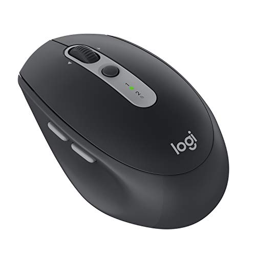 Logitech M590 Multi-Device SILENT Kabellose Maus, Bluetooth, 2,4 GHz USB-Unifying-Empfänger, 1000 DPI Optical Tracking, 2 Jahre Batterie, 5 anpassbare Tasten, Für PC, Mac, Laptop - Schwarz von Logitech