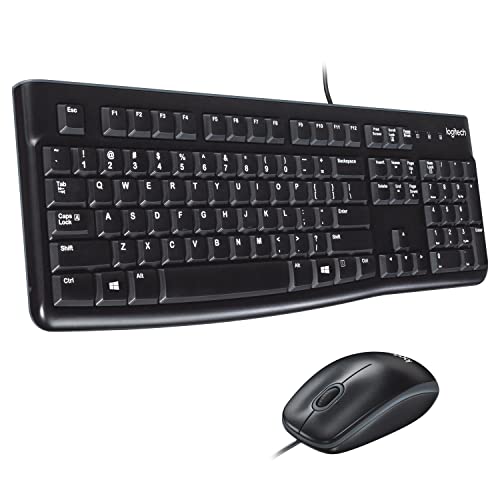 Logitech MK120 Kabelgebundenes Set mit Tastatur und Maus für Windows, US QWERTY-Layout - Schwarz von Logitech