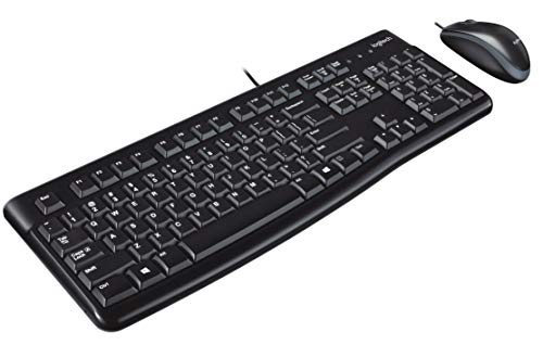 Logitech MK120 Kabelgebundenes Set mit Tastatur und Maus für Windows, US QWERTY-Layout - Schwarz von Logitech