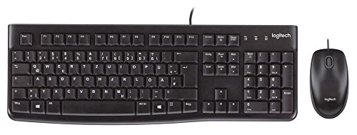 Logitech MK120 Tastatur und Maus Combo (Qwertz- Deutsches TastaturLayout) schwarz (Tastatur und Maus, Black, 2) von Logitech