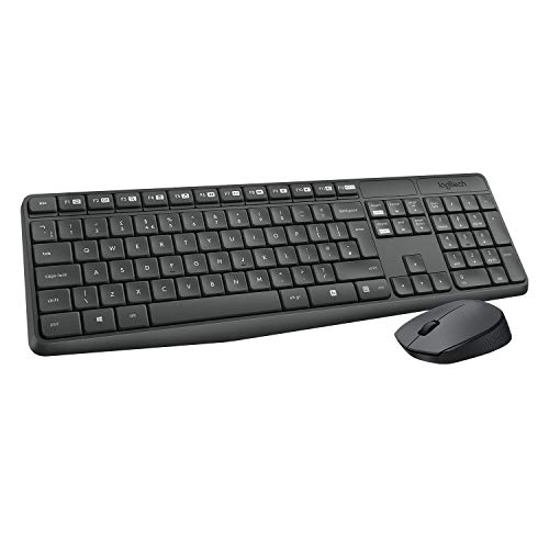 Logitech MK235 Kabelloses Set mit Tastatur und Maus für Windows, Portugiesisches QWERTY-Layout - Grau Logitech MK235 Kabelloses Set mit Tastatur und Maus für Windows, Portugiesisches QWERTY-Layout - Grau von Logitech