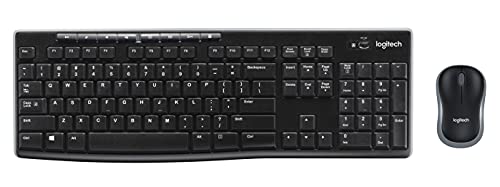 Logitech MK270 Kabelloses Set mit Tastatur und Maus für Windows, Italienisches QWERTY-Layout - Schwarz von Logitech