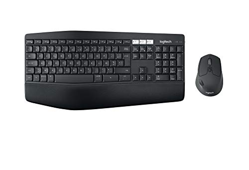 Logitech MK850 Performance Kabelloses Tastatur-Maus-Set, Bluetooth & 2.4 GHz Verbindung via USB-Empfänger, Multi-Device, 24 bis 36-Monate Akkuleistung, Handballenauflage, Belgisches AZERTY-Layout - Schwarz von Logitech