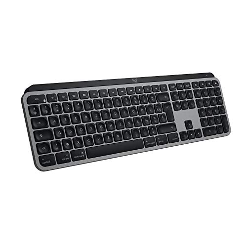 Logitech MX Keys for Mac – Fortschrittliche hintergrundbeleuchtete kabellose Tastatur, Französisches AZERTY-Layout - Graphit von Logitech