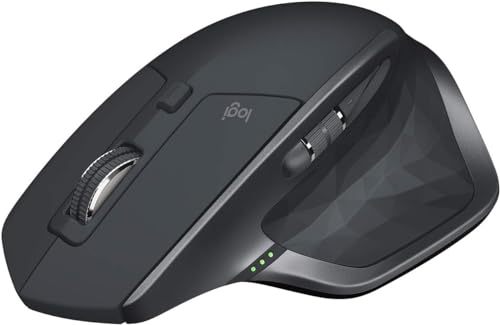 Logitech MX Master 2S Bluetooth Edition kabellose Maus, mehrere Oberflächen, superschnelles Scrollen, ergonomisch, aufladbar, Verbindung zu bis zu 3 Mac/PC-Computern - Graphit von Logitech