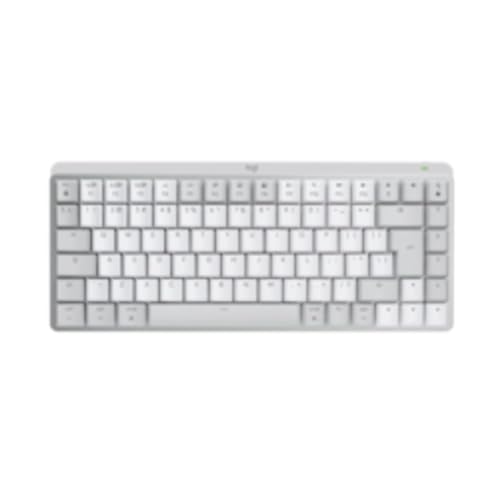 Logitech MX Mechanical Mini für Mac, Kabellose Tastatur mit Beleuchtung, Flache Tasten, Taktile leise Tasten, Hintergrundbeleuchtung, Bluetooth, USB-C, Apple, iPad, Französisches AZERTY - Pale Grey von Logitech