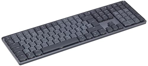 Logitech MX Mechanische kabellose beleuchtete Performance-Tastatur, Klickende Tasten, Hintergrundbeleuchtung, Bluetooth, USB-C, macOS, Windows, Linux, Android, Skandinavisches QWERTY Layout - Grau von Logitech