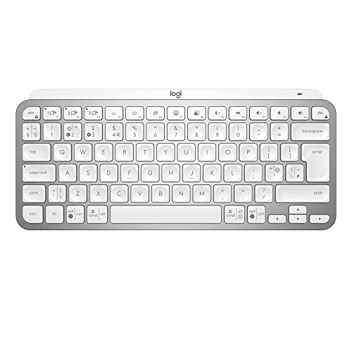Klawiatura Logitech MX Keys Mini Bezprzewodowa Srebrno-biaÅ‚a UK (920-010499) von Logitech