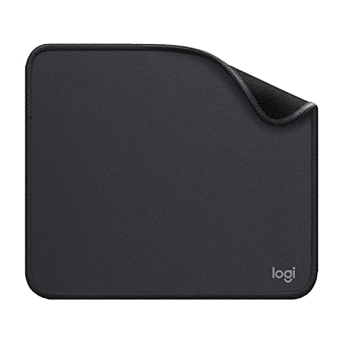 Logitech Mouse Pad - Studio Series, Computer-Mauspad mit Anti-Rutsch-Gummiboden, Leichtes Gleiten, Spritzwassergeschützt, Langlebige Materialien, Tragbar, Frisches, modernes Design - Grau von Logitech