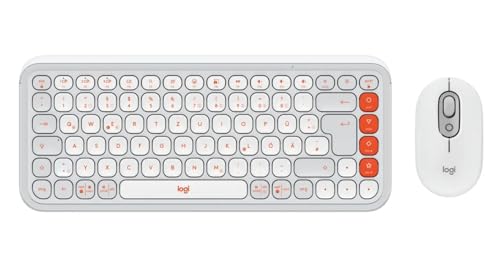 Logitech POP ICON Combo, Bluetooth-Tastatur-Maus-Set, Komfortables Tippen, programmierbare Tasten, leise Klicks, Easy-Switch für bis zu 3 Geräte von Logitech