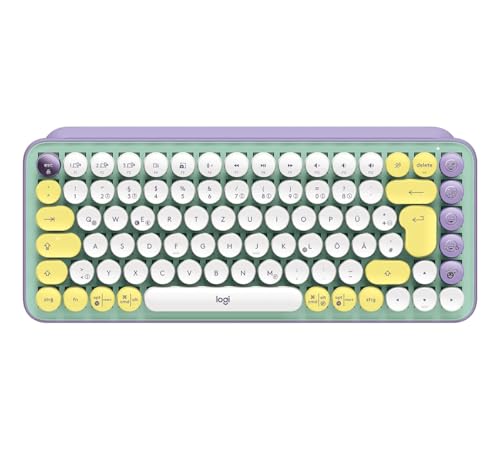 Logitech POP Keys - Mechanische Tastatur, Bluetooth Tastatur, Wireless Keyboard - macOS, iPadOS, iOS, Chrome OS, Android, Windows - Deutsch QWERTZ-Layout - lila-weiß【Bulk - ohne Verpackung】 Logitech POP Keys - Mechanische Tastatur, Bluetooth Tastatur, Wireless Keyboard - macOS, iPadOS, iOS, Chrome OS, Android, Windows - Deutsch QWERTZ-Layout - lila-weiß【Bulk - ohne Verpackung】 von Logitech