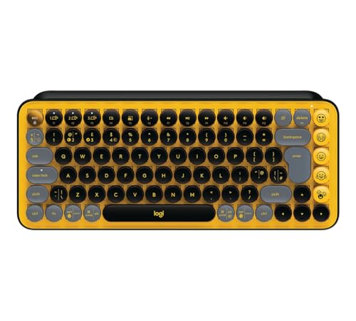 Logitech POP Keys - Mechanische Tastatur, Bluetooth Tastatur, Wireless Keyboard - macOS, iPadOS, iOS, Chrome OS, Android, Windows - UK QWERTY-Layout - gelb【Bulk - ohne Verpackung】 Logitech POP Keys - Mechanische Tastatur, Bluetooth Tastatur, Wireless Keyboard - macOS, iPadOS, iOS, Chrome OS, Android, Windows - UK QWERTY-Layout - gelb【Bulk - ohne Verpackung】 von Logitech